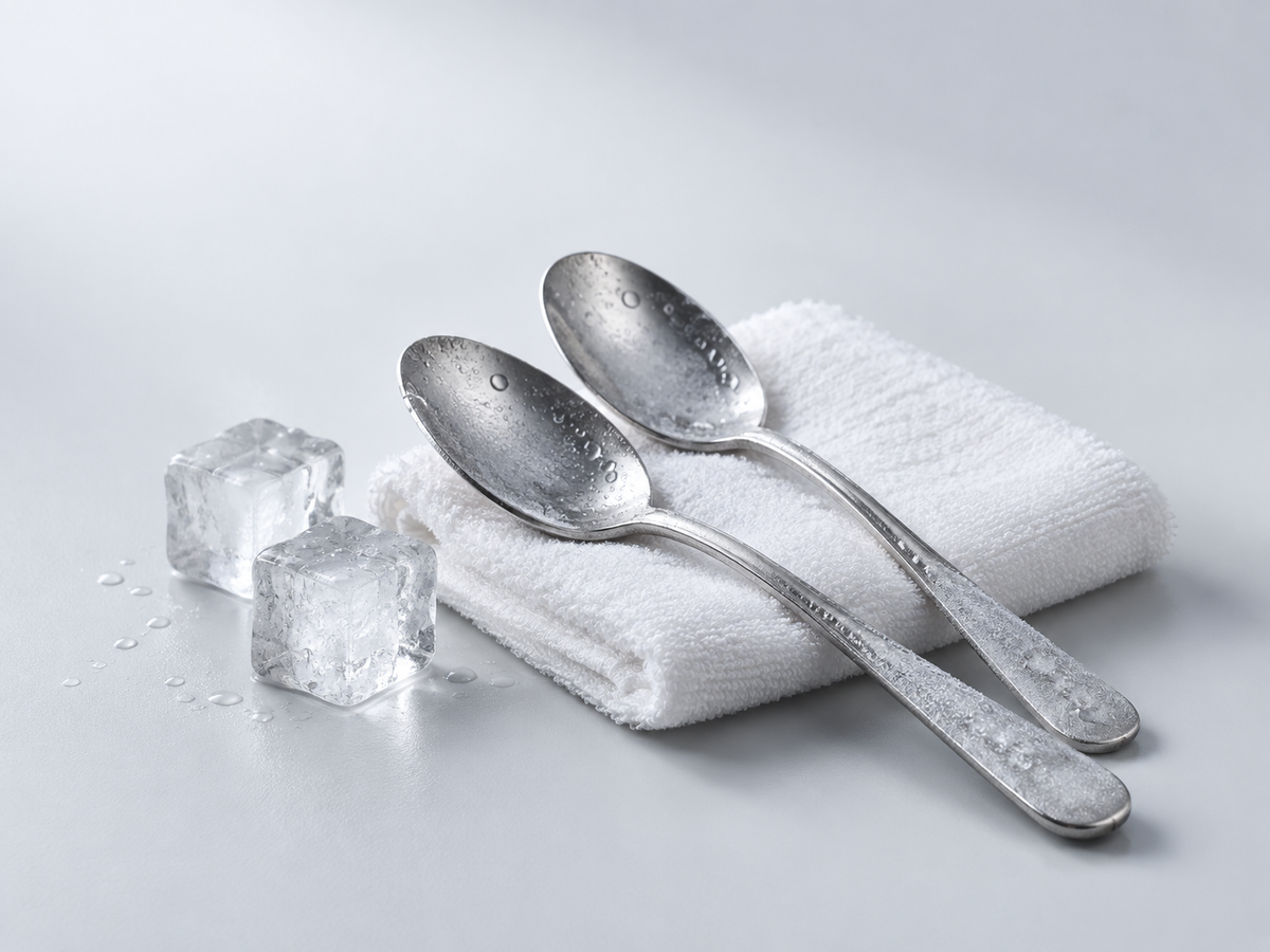 Cucharas frías, hielo y té: ¿sirven para las bolsas?